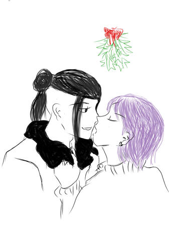 under the mistletoe